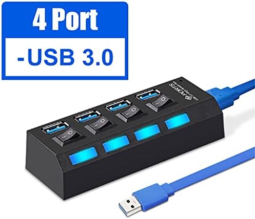 WYFDP USB 3.0 Hub USB Hub 3.0 Çoklu USB Splitter 3 Hab Kullanımı Güç Adaptörü 4 Port Çoklu Genişletici USB3 Hub Anahtarı