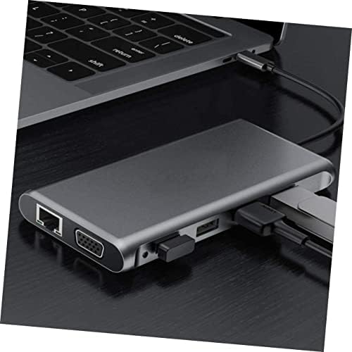 SOLUSTRE 12 1 Çoklu Alüminyum Tip-c USB Çoklu Genişletici Hub Okuyucu Bilgisayar C Adaptörü Taşınabilir Tip Veri Yerleştirme