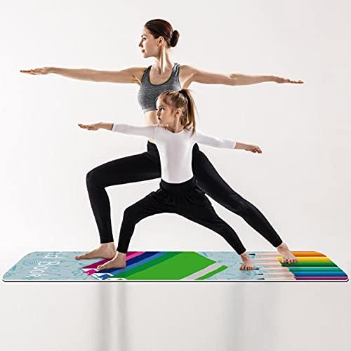 Sıçramak Renkli Çevre Dostu TPE fitness egzersiz matı için Taşıma Kayışı ile Yoga (72x24 inç) TPE Kaymaz spor matı