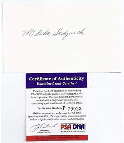 Duke Sedgwick İmzalı Endeks Kartı - PSA DNA-MLB Kesim İmzaları