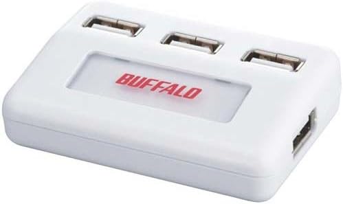 ー ー iBUFFALO BSHL403WRD USB 2.0 Hub Veri Yolu Gücü LED Panelli 4 Bağlantı Noktalı, Beyaz/Kırmızı