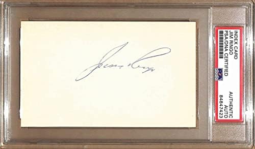 Jim Ringo HOF İmzalı 3x5 İndeks Kartı Philadelphia Eagles PSA / DNA 179073-NFL Kesim İmzaları