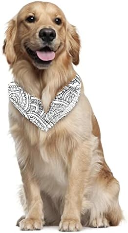 Ayarlanabilir Köpek Bandanalar 2 Parça, Etnik Mandala Boho Desen Yumuşak Fular için Pet Günlük Giyim, Saçmalamak Önlükler