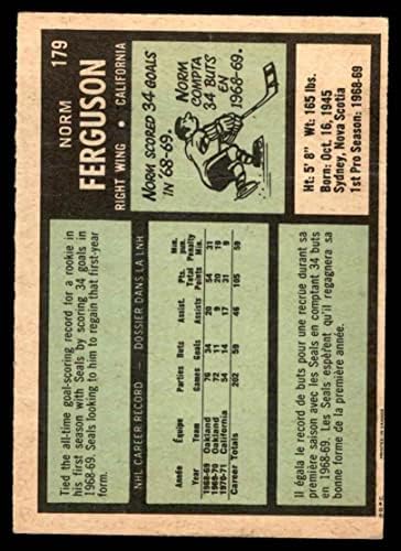 1971 O-Pee-Chee 179 Norm Ferguson California Altın Mühürler (Hokey Kartı) Dekanın Kartları 2-İYİ Altın Mühürler