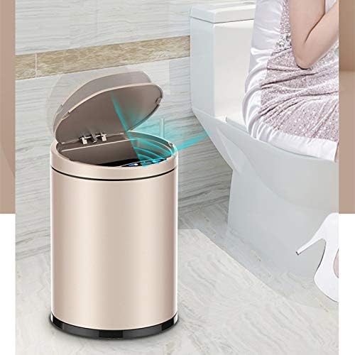 ZYSWP Akıllı çöp kutusu Ev Oturma Odası Yatak Odası Mutfak Banyo Otomatik İndüksiyon çöp tenekesi Paslanmaz çelik çöp tenekesi