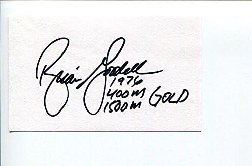 Brian Goodell ABD 2x Olimpik Altın Serbest Stil Yüzücü 1976 İmzalı İmza-Olimpik Kesim İmzaları