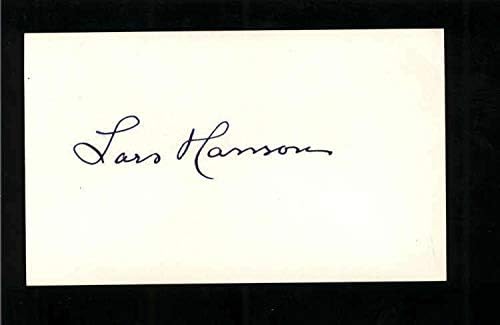 Lars Hanson D. 1965 Aktör Kaptan Kurtuluş 3 x 5 İndeks Kartı İmzaladı-NFL İmzaları Kesti
