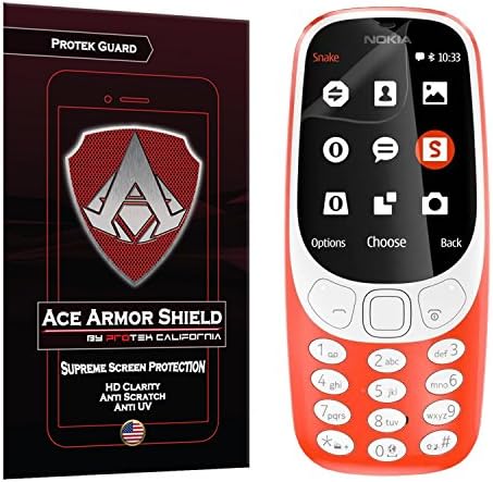 Ace Zırh Kalkanı Protek Guard Ekran Koruyucu Nokia 3310 için (2017) Ücretsiz Ömür Boyu Değiştirme Garantisi ile