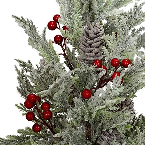 Kurt S. Adler TR1607 Noel Ağacı, Yeşil, Beyaz, Kırmızı, Kahverengi
