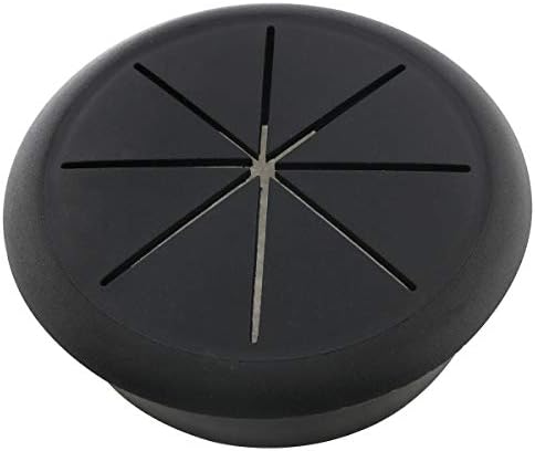 E-üstün Masa Grommet Siyah 2 ADET 2 İnç /50mm Tel Kablo Delik Kapağı Ofis PC Masası kablo kordonu Kapağı