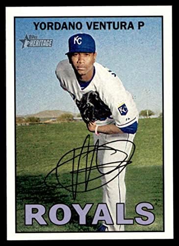 Topps 337 Bir Yordano Ventura Kansas City Royals (Beyzbol Kartı) (Temel Kart/Portre ve Mavi Şapka) NM / MT Royals