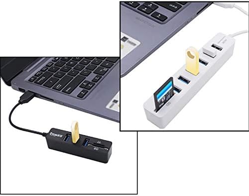 Yok USB Hub 2.0 Çoklu USB 2.0 Hub USB Splitter Yüksek Hızlı 6 USB kart Okuyucu USB Genişletici PC Laptop için (Renk: Beyaz)