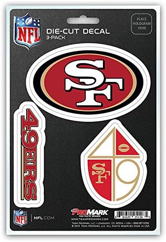 FANMATS 60969 San Francisco 49ers 3 Parça çıkartma Seti