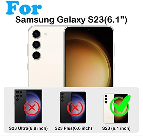 Samsung Galaxy S23 için KECAI Kılıf ile 2X Ekran Koruyucu+ 2X Kamera Lens Koruyucu,ağır Damla/Şok/Toz Geçirmez 3-Layers Askeri