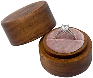 Beatrix & Luca Kadife iç mekana sahip doğal ahşap Vahşi Aşk yüzük kutusu / / Teklif, nişan, düğün fotoğrafçılığı için / /