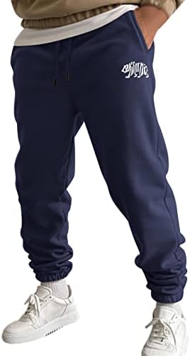 MIASHUI Ayak Bandı Erkek Sonbahar ve Kış Yüksek Sokak Moda Eğlence Gevşek Spor Koşu Pantolon Kazak Pantolon Pantolon 4