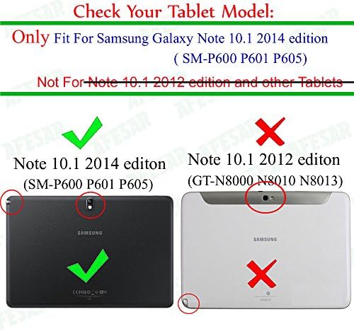 Kuesn SM-P600 P601 P605 Akıllı Standı Kapak Kılıf Samsung Galaxy Not için 10.1 (2014 Edition) Ultra İnce Kapak Folio Pu Deri