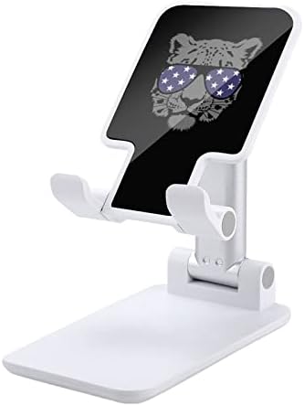 Serin Siyah Leopar Cep Telefonu Standı Katlanabilir Ayarlanabilir Cep Telefonu Tutucu Masaüstü Dock iPhone Anahtarı Tablet