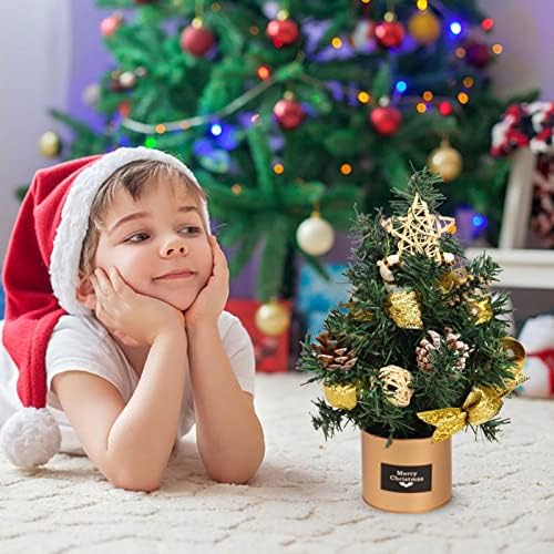 Xiaoling Mini Noel Ağacı, 12 inç Yapay Masa Üstü Noel Ağacı, Demir Saksı Tabanlı Minyatür Çam Noel Ağacı, Ev Noel Ağacı Süsleri,