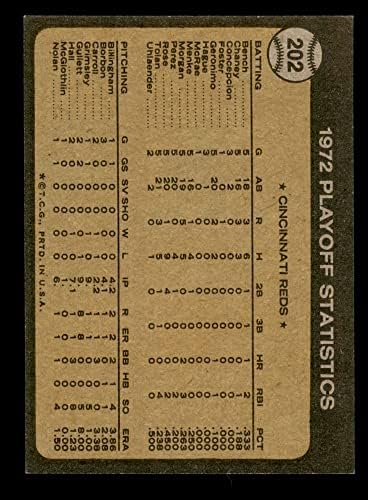 1973 Topps 202 1972 NL Playoffları-Foster'ın Koşusu Buna Karar Veriyor George Foster / Pete Rose / Alex Grammas Cincinnati