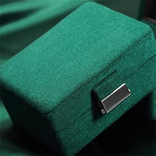 SDFGH Kare Yeşil Takı saklama kutusu Çok Fonksiyonlu Taşınabilir Bayanlar halka kolye Küpe Hediye Kutusu ambalaj kutusu (Renk: