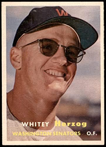 1957 Topps 29 Whitey Herzog Washington Senatörleri (Beyzbol Kartı) ESKİ / MT Senatörleri