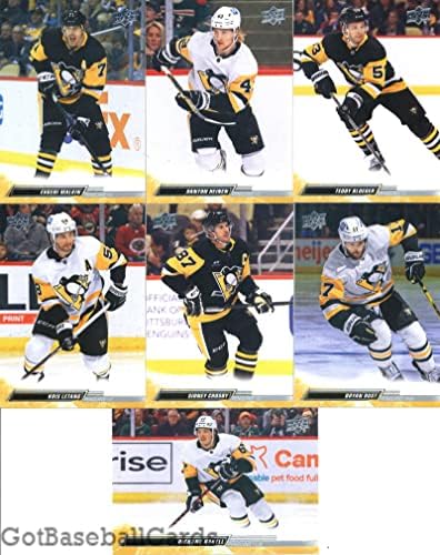 2022-23 Üst Güverte Serisi 2 Pittsburgh Penguins Takımı 7 Karttan Oluşan Set: Bryan Rust(386), Sidney Crosby(387), Kris