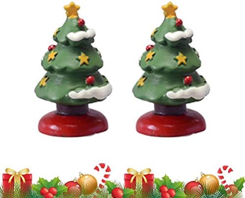 Abaodam 2 Adet Noel Ağacı Masaüstü Süsler Taşınabilir Şenlikli Masa Noel Ağacı Noel Partisi Tatil Bar Süslemeleri Noel Dekorasyon