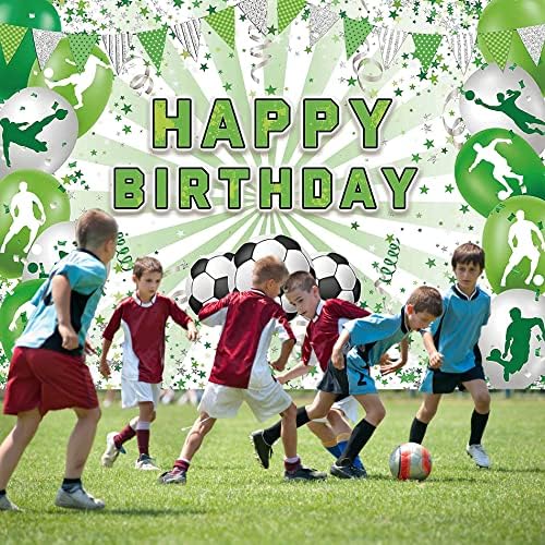 Futbol Temalı Doğum Günü Partisi Dekorasyon Futbol Mutlu Doğum Günü Zemin Fotoğraf Arka Plan Afiş Afiş Futbol Parti Süslemeleri