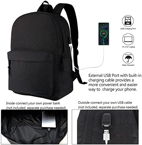 USB Şarj Portlu KOPHLY Rahat Hafif Dizüstü Sırt çantasıöğle çantasıve Kalem Çantası, Erkekler ve Kadınlar için iş sırt çantası,