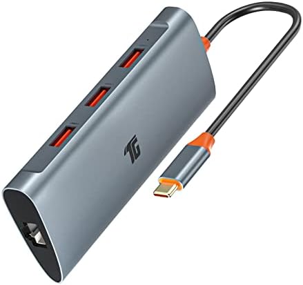 Tiergrade USB C Hub, USB C Adaptörü için 3 USB 3.1 ve 1 Gbps Ethernet, USB 3.1 Hub ile 10 Gbps SuperSpeed için MacBook Pro