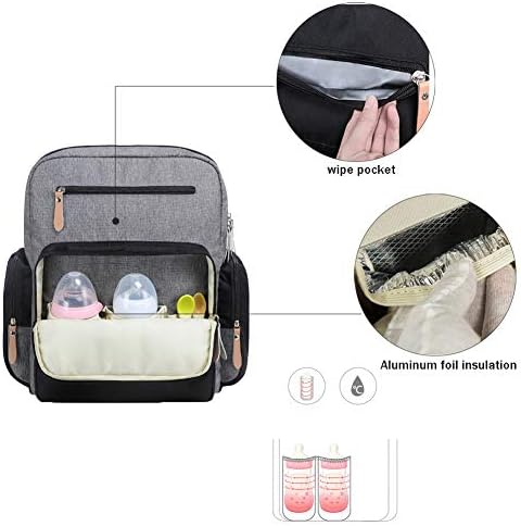 Bebek bezi çantası sırt çantası,OUSIJOJO Bebek bakımı için su geçirmez çok fonksiyonlu anne çantası Büyük kapasiteli Şık