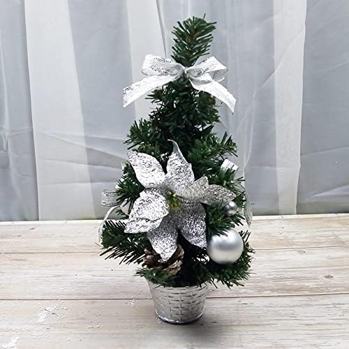 NC 20 cm Mini Noel Ağacı 30 cm Masa Hediye Ağacı 40 cm Yapay Ağaç Noel Dekorasyon Malzemeleri 30 cm Gümüş