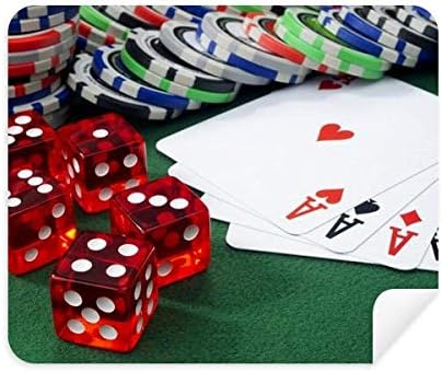 Çip Poker Zar Kumar Fotoğraf Temizleme Bezi Ekran Temizleyici 2 adet Süet Kumaş