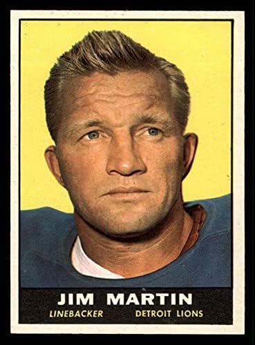 1961 Topps 34 Jim Martin Detroit Aslanları (Futbol Kartı) NM Aslanları Notre Dame