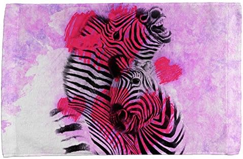 Zebra Severler Sevgililer Kalpler All Over El Havlusu Çok Standart Bir Boyut