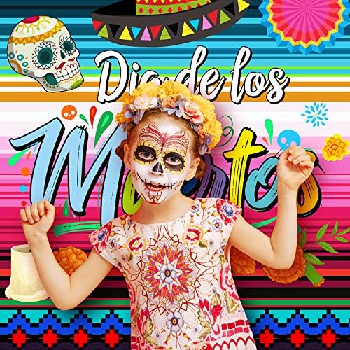 Ölülerin Günü dekorasyon kumaşı Dia de Los Muertos İşareti Fotoğraf Afiş Kapı Kapağı Meksika Fiesta Asılı Kafatası Hayranları