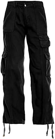 Kadın Yürüyüş Kargo Pantolon Joggers Pamuk Rahat Askeri Ordu Savaş İş pantolonu 7 Cepli