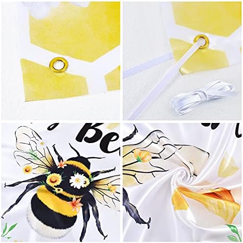 Arı Temalı Parti Dekorasyon-73 x 43 Arı Doğum Günü Zemin Çocuklar Kızlar için B-Day Bebek Duş Bumble Bee Parti Malzemeleri