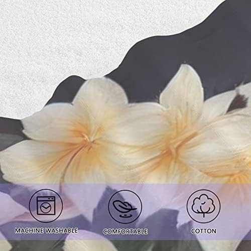 AIXIWAWA Beyaz Kaplan Çiçek banyo havlusu Lif Seti, %100 % pamuklu havlular İnce Yumuşak Emici Banyo 2 Paket Dekoratif Yüz