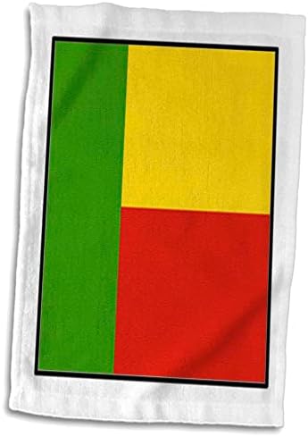 3dRose Florene Dünya Bayrak Düğmeleri - Benin Bayrak Düğmesinin Fotoğrafı-Havlular (twl-80915-1)
